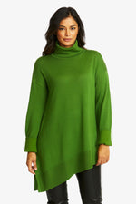 Ping Pong Merino Asymmetric Pullover in Fern