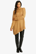 Ping Pong Merino Asymmetric Pullover in Butterscotch