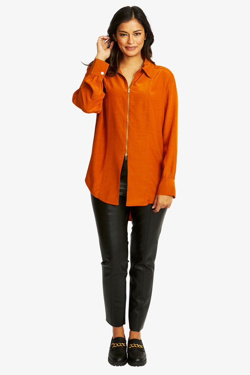 Ping Pong Allegra Zip Shirt in Cashew