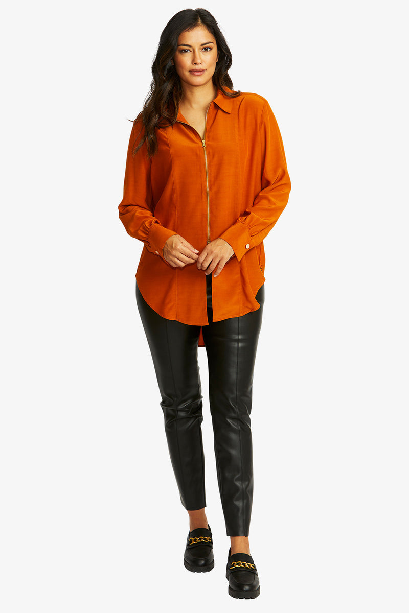 Ping Pong Allegra Zip Shirt in Cashew