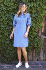 Ping Pong Woodstock Dress in Chambray