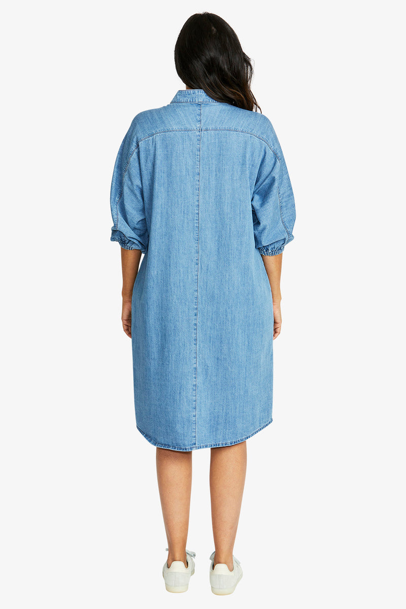 Ping Pong Woodstock Dress in Chambray