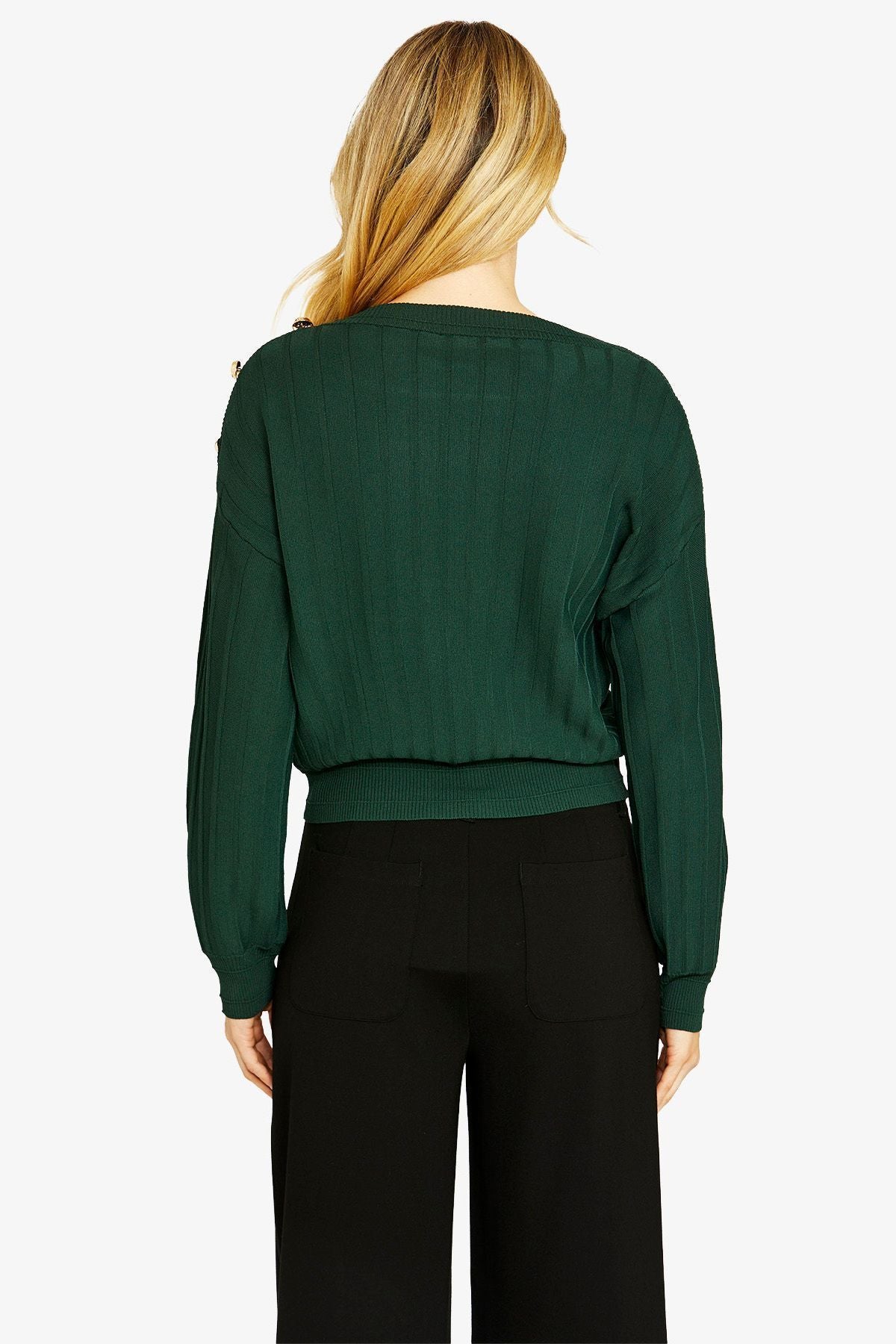 Ping Pong Milano Button Pullover in Clover