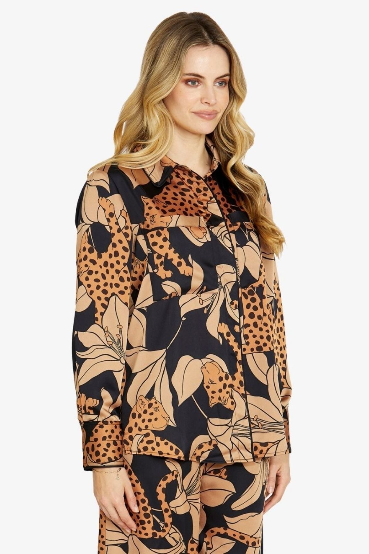 Ping Pong Spliced Shirt in Animal