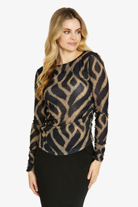 Ping Pong Mesh Top in Savannah Waves