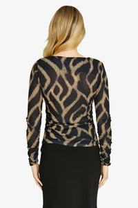 Ping Pong Mesh Top in Savannah Waves