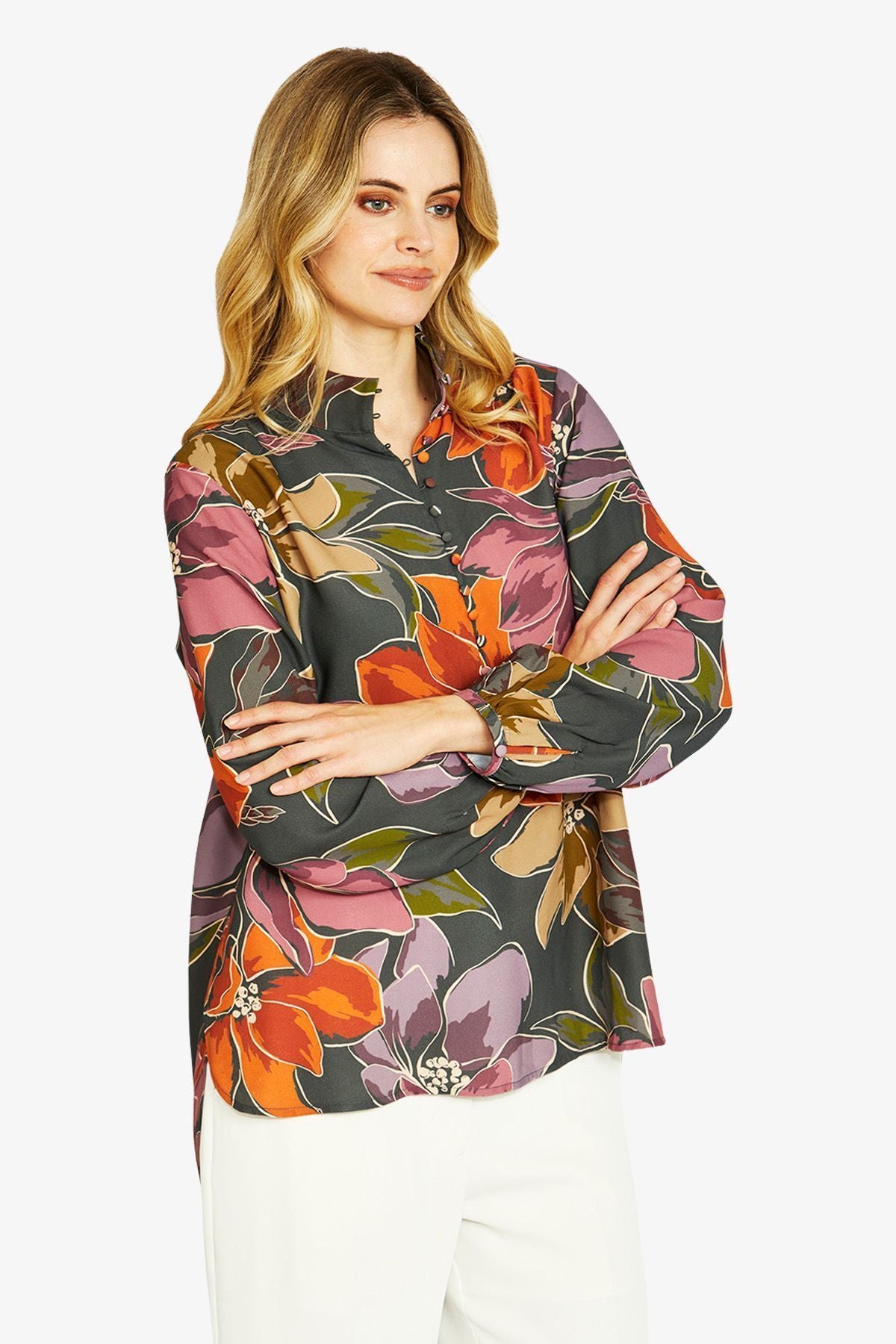 Ping Pong Button Blouse in Magnolia