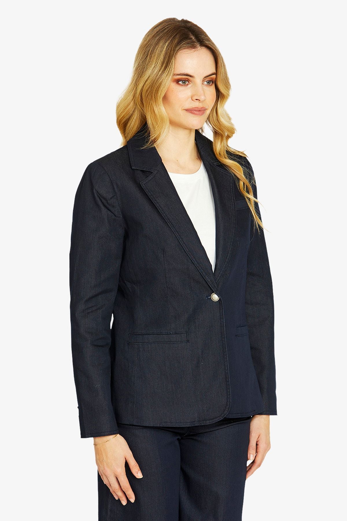 Ping Pong City Denim Blazer in Indigo