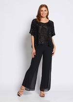 Philosophy KAY Sequin Tabbard in Black Sparkle