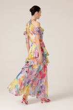 Sacha Drake Paradise Tanager Dress in Bright Abstract Floral