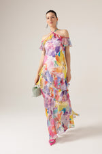 Sacha Drake Paradise Tanager Dress in Bright Abstract Floral