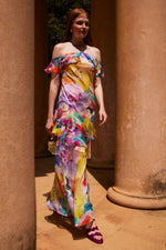 Sacha Drake Paradise Tanager Dress in Bright Abstract Floral