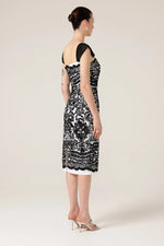 Sacha Drake Pica Pica Dress in Black White Ribbon