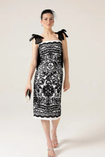 Sacha Drake Pica Pica Dress in Black White Ribbon