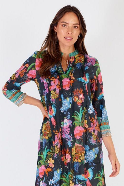 Ruby Ya Ya CAATINGA Kaftan in Black