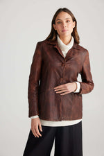 Shanty Corp Roma Jacket in Vintage Brown Leather