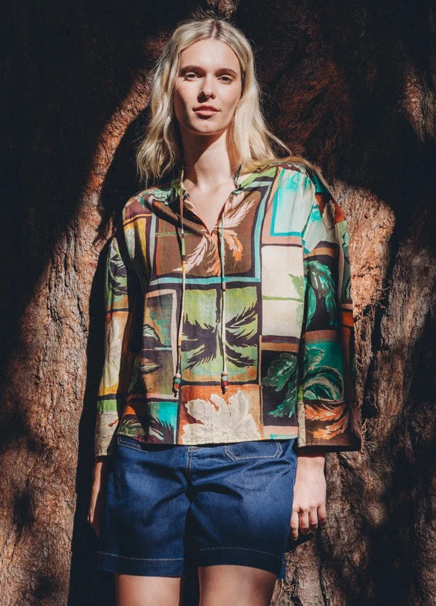 Neris RAMONA Blouse in Sunset Palms