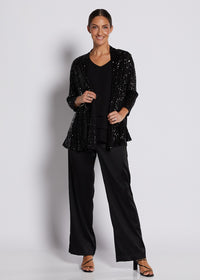 Philosophy SALLY Sequin Jacket in Black Sparkle