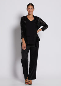 Philosophy SALLY Sequin Jacket in Black Sparkle