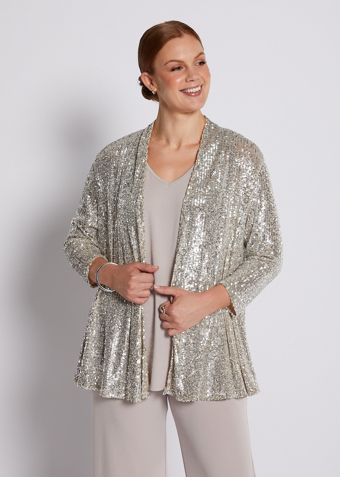 Philosophy SALLY Sequin Jacket in Champagne Sparkle