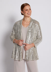 Philosophy SALLY Sequin Jacket in Champagne Sparkle