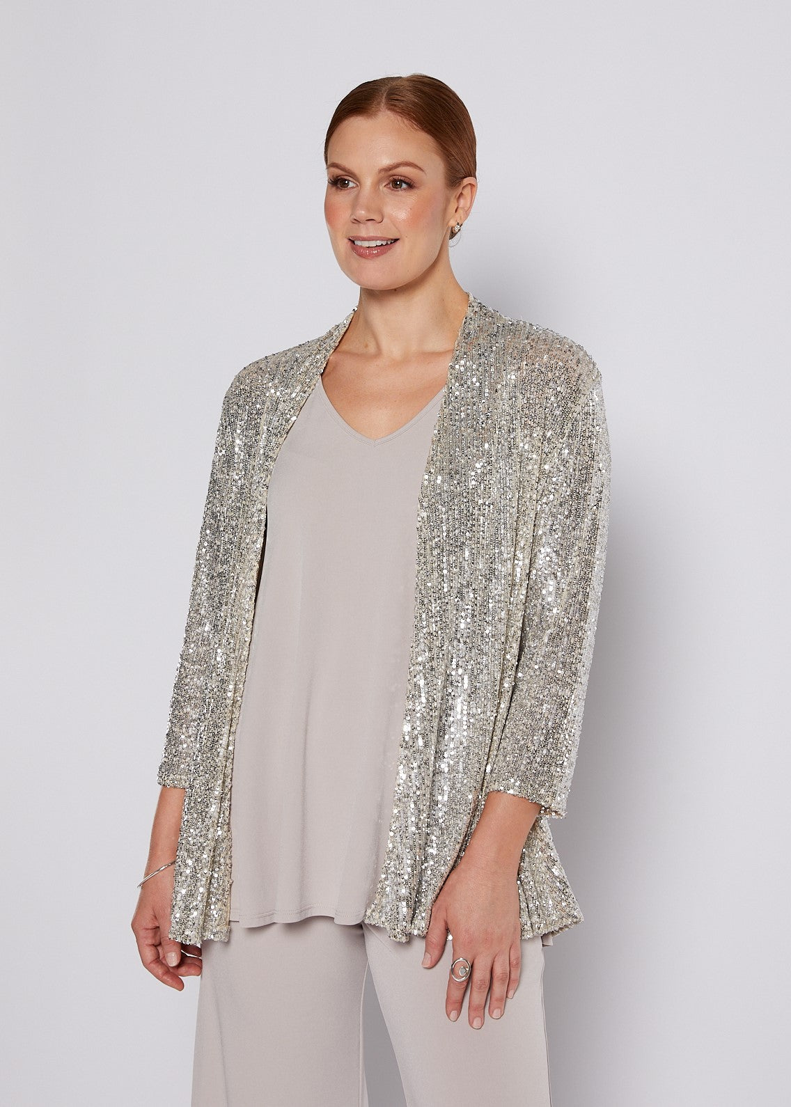 Philosophy SALLY Sequin Jacket in Champagne Sparkle