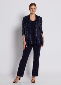 Philosophy SALLY Sequin Jacket in Navy Sparkle
