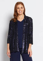 Philosophy SALLY Sequin Jacket in Navy Sparkle