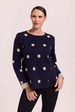 See Saw Spot Sweater in Navy