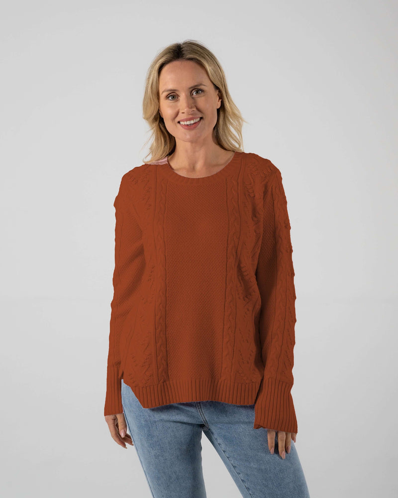 See Saw Bobble Sweater in Nutmeg