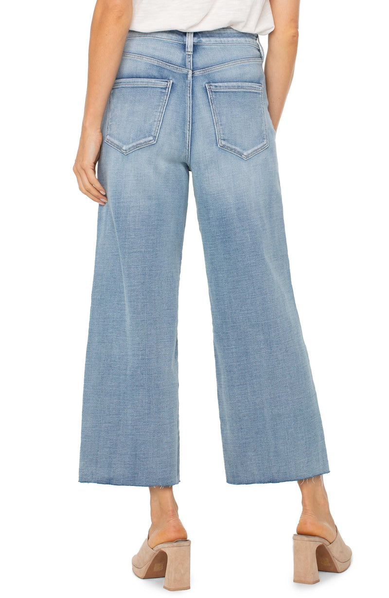Liverpool Stride Hi Rise Cut Hem Jean in Weir Canyon