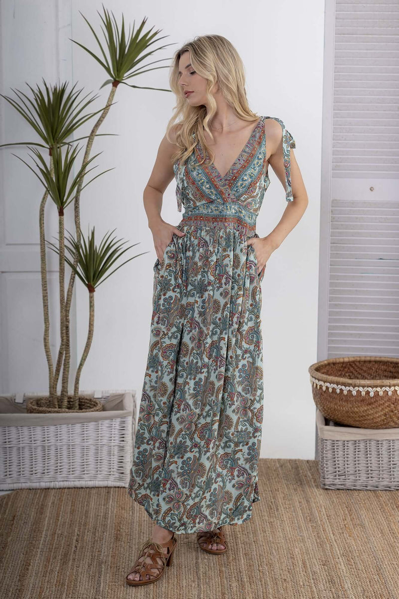 Cienna Syrena Tie Shoulder Maxi