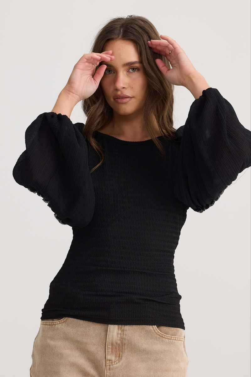 Talisman Whimsy Top in Black