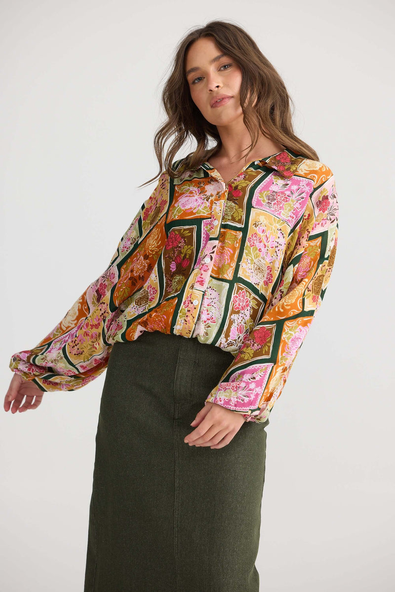 Talisman Hazel Shirt in Postcard Petals