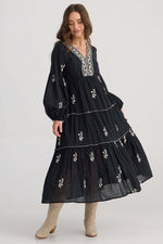 Talisman Vadella Dress in Black Off White