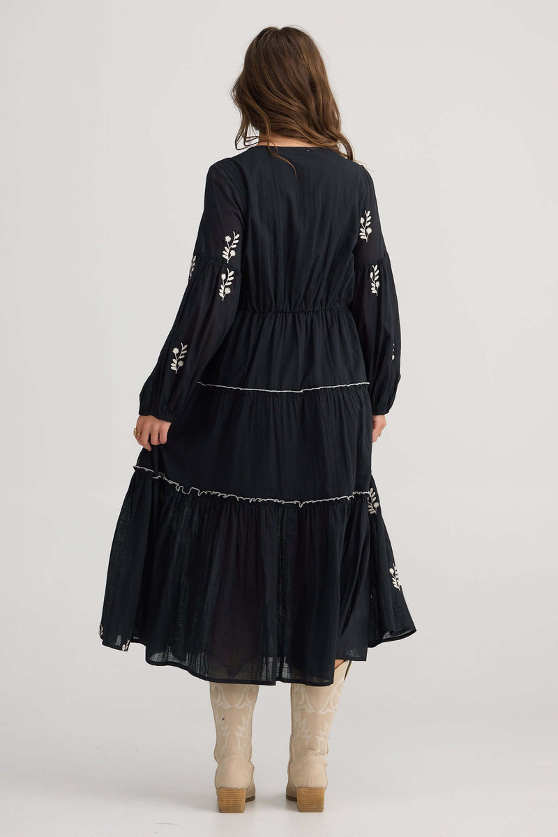 Talisman Vadella Dress in Black Off White