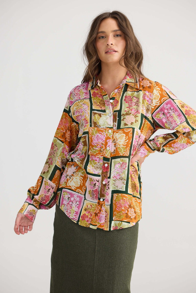 Talsiman Flower Child Shirt in Postcard Petals