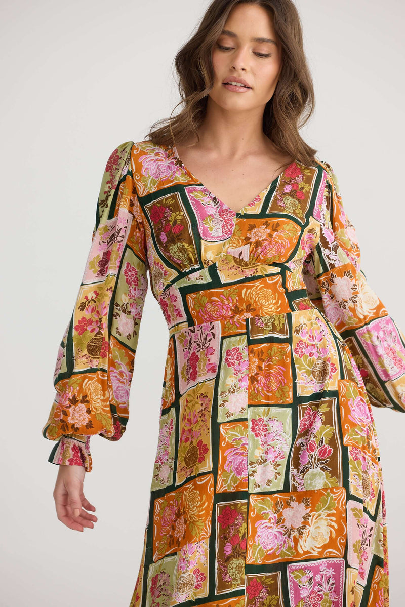 Talisman Ellie Dress in  Postcard Petals