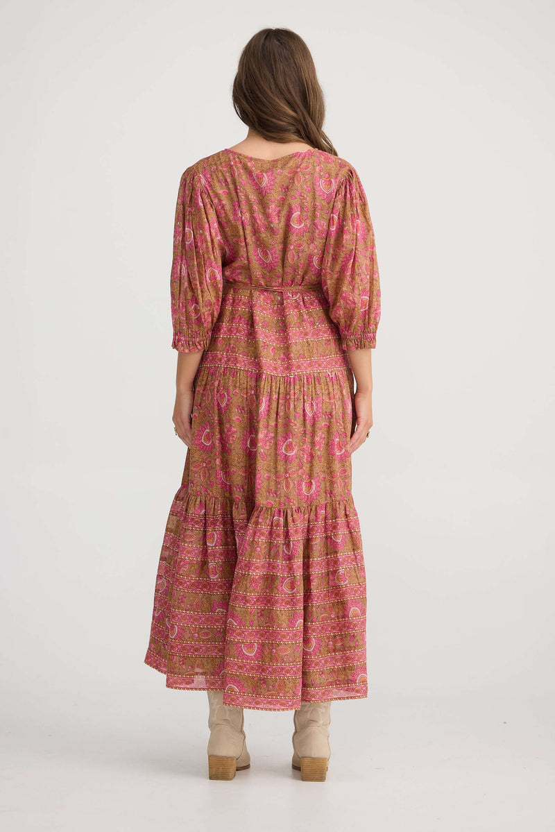 Talisman Tara Wrap Dress in Autumn Spritz