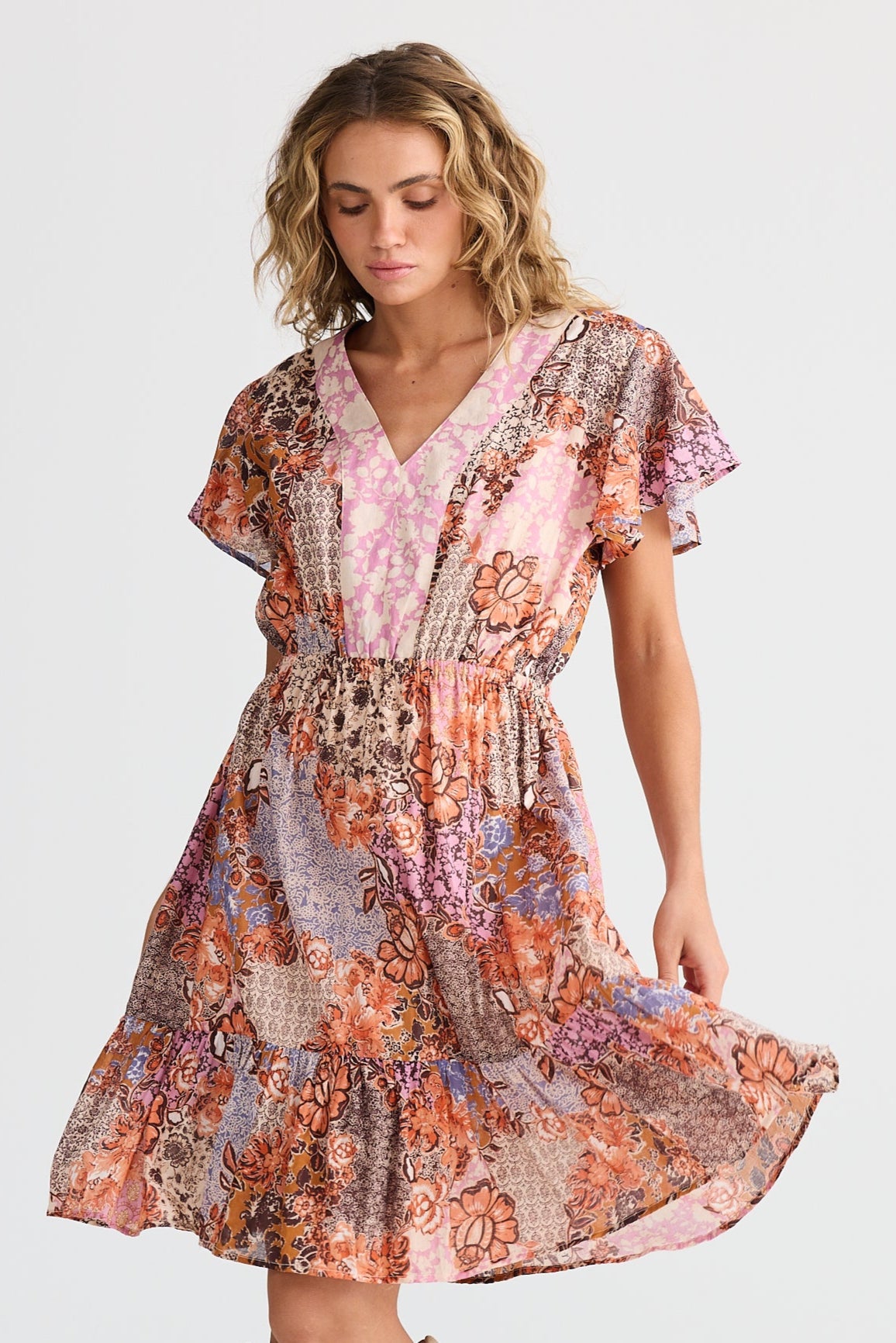 Talisman Ava Mini Dress in Dream Weaver  Meadow Muse
