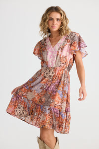 Talisman Ava Mini Dress in Dream Weaver  Meadow Muse