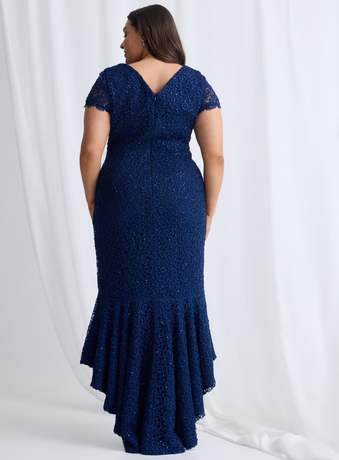 Trellis Lane STASIA Hi-Lo Gown in Navy