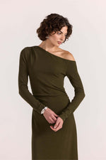 Staple the Label Mason Midi Dress in Khaki