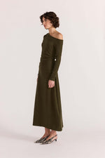 Staple the Label Mason Midi Dress in Khaki