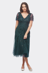 Layla Jones Beaded Dress in Midnight LJ0604
