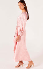 Sacha Drake Versailles Wrap Dress in Pink Jacquard