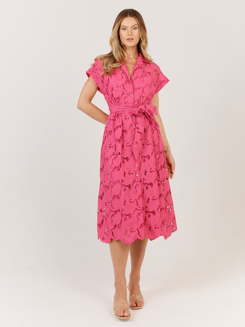 Fate + Becker Worth It Dress in Hot Pink