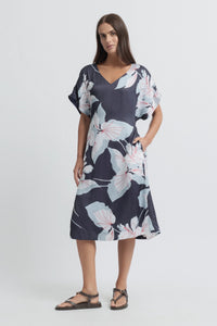 Yarra Trail NATIVE Dress in Navy Flora