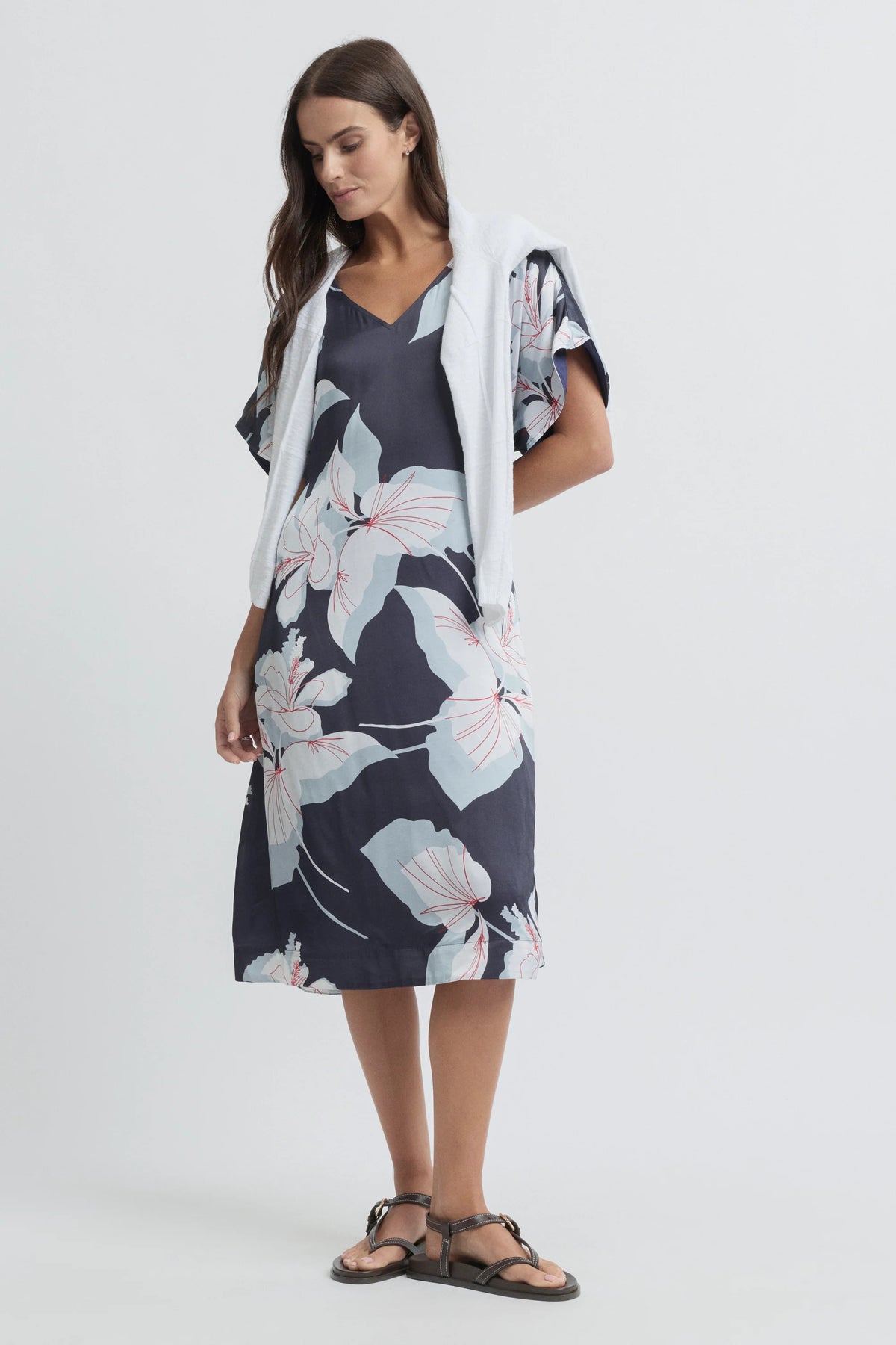 Yarra Trail NATIVE Dress in Navy Flora