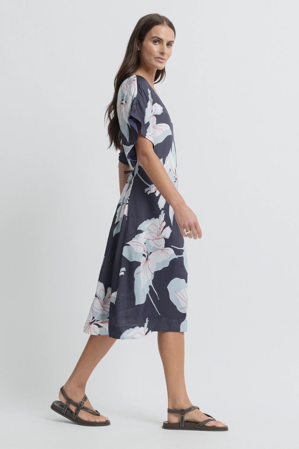 Yarra Trail NATIVE Dress in Navy Flora